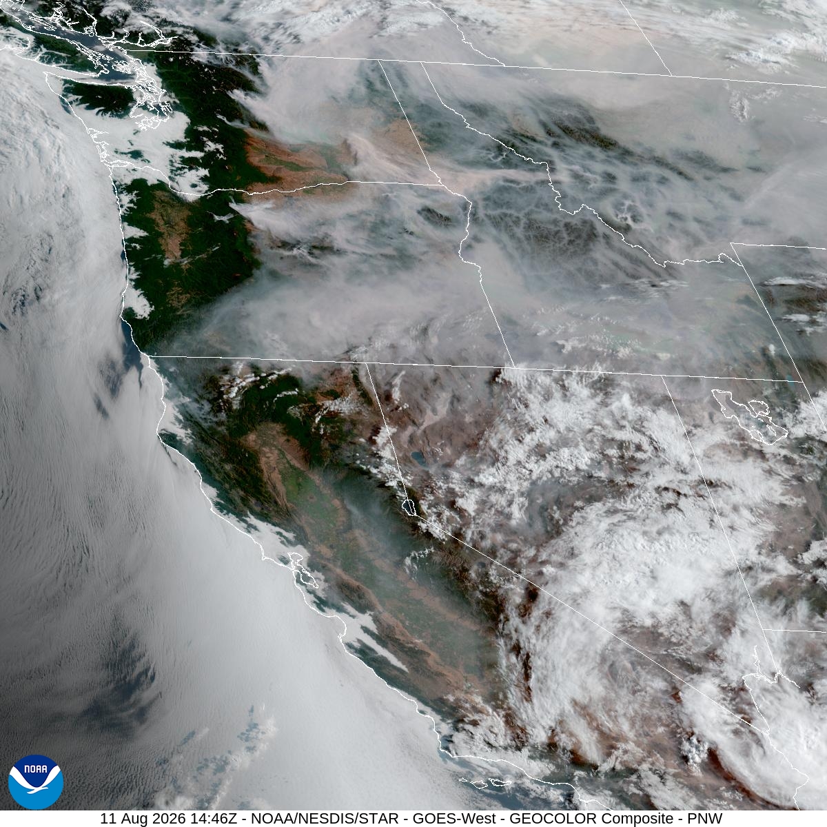 Satellite Image of Western US